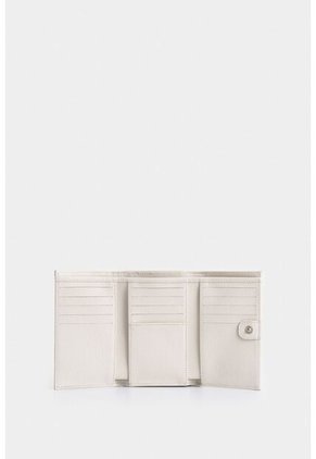 Billetera Real De Cuero Para Mujer Con Monedero Billetera Real De Cuero Para Mujer Con Monedero Blanco VÉLEZ