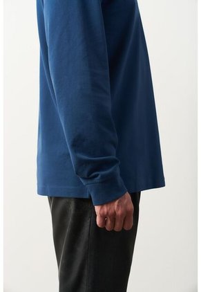 Polo Manga Larga En Algodón Para Hombre Nápoles Polo Manga Larga En Algodón Para Hombre Nápoles Azul Oscuro M VÉLEZ