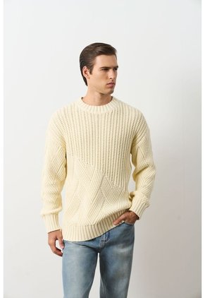 Sweater Oversized Para Hombre Cayena Sweater Oversized Para Hombre Cayena Crema S VÉLEZ
