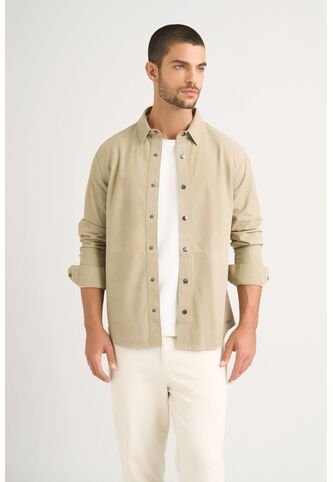 Camisa Manga Larga Para Hombre Gamuza Camisa Manga Larga Para Hombre Gamuza Verde L VÉLEZ Vélez