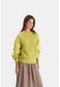Sweater Sahara En Tejido Rectilíneo Para Mujer Fit Oversized Sweater Sahara En Tejido Rectilíneo Para Mujer Fit Oversized Verde Limon XL Vélez de Vélez