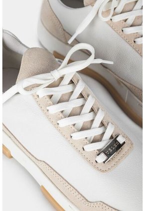 Tenis Gouda De Cuero Para Mujer Combinación De Texturas Tenis Gouda De Cuero Para Mujer Combinación De Texturas Blanco 38 Vélez