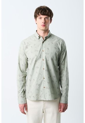 Camisa Manga Larga Semi Fitted Para Hombre Asiri Camisa Manga Larga Semi Fitted Para Hombre Asiri Agua Marina XXL VÉLEZ