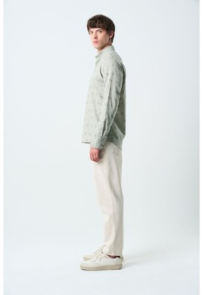 Camisa Manga Larga Semi Fitted Para Hombre Asiri Camisa Manga Larga Semi Fitted Para Hombre Asiri Agua Marina XXL VÉLEZ
