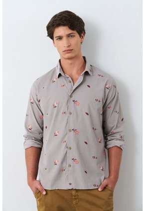 Camisa Lyra 2 Manga Larga Para Hombre Semi Fitted Camisa Lyra 2 Manga Larga Para Hombre Semi Fitted Gris XL VÉLEZ