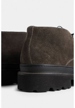 Zapatos Cordón De Cuero Gamuza Para Hombre Costura Contraste Zapatos Cordón De Cuero Gamuza Para Hombre Costura Contraste Gris Pistola 46 VÉLEZ