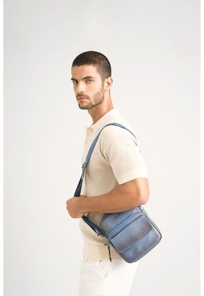 Manos Libres Sunset De Cuero Para Hombre Múltiples Bolsillos Manos Libres Sunset De Cuero Para Hombre Múltiples Bolsillos Azul Claro Vélez