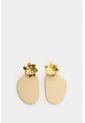 Arete Flor Metalizada De Cuero Para Mujer Lumia Arete Flor Metalizada De Cuero Para Mujer Lumia Dorado VÉLEZ de Vélez
