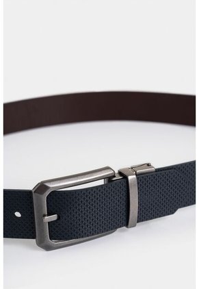 Cinturón Doble Faz Igor De Cuero Para Hombre Punta Lanza Cinturón Doble Faz Igor De Cuero Para Hombre Punta Lanza Azul Oscuro 30 VÉLEZ