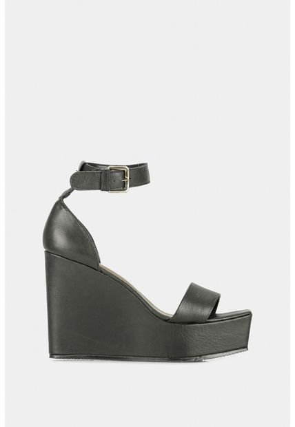 Sandalia Plataforma Cortázar De Cuero Liso Para Mujer Plataforma Alta Negro Sandalia Plataforma Cortázar De Cuero Liso Para Mujer Plataforma Alta Negro 41 Vélez