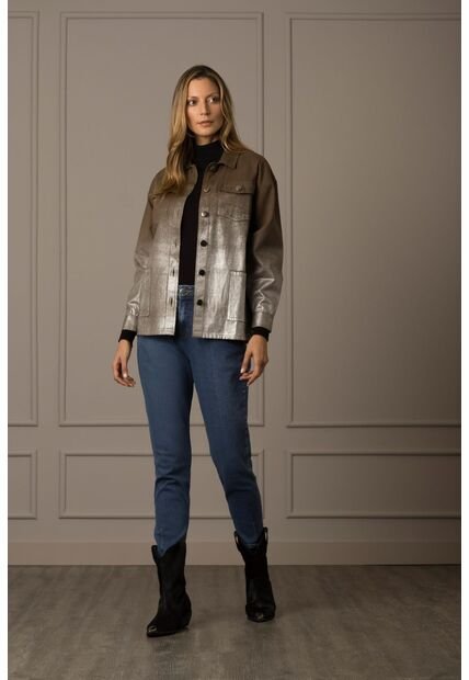 Chaqueta Parca Hanoi En Tela Para Mujer Con Metalizada Chaqueta Parca Hanoi En Tela Para Mujer Con Metalizada Verde XL Vélez