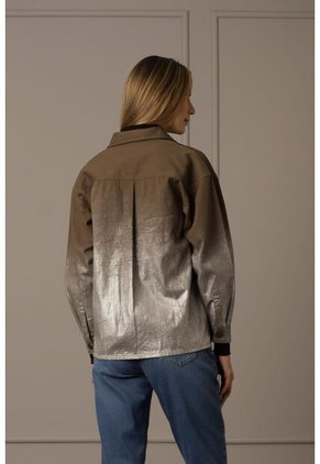 Chaqueta Parca Hanoi En Tela Para Mujer Con Metalizada Chaqueta Parca Hanoi En Tela Para Mujer Con Metalizada Verde XL Vélez