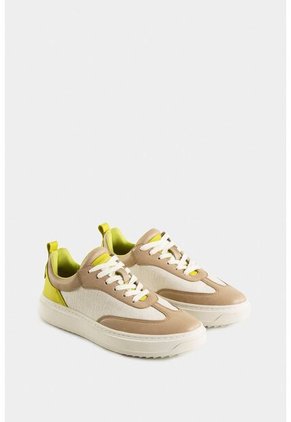 Tenis Namibia De Cuero Y Lona Para Mujer Detalles Neón Tenis Namibia De Cuero Y Lona Para Mujer Detalles Neón Arena 40 Vélez