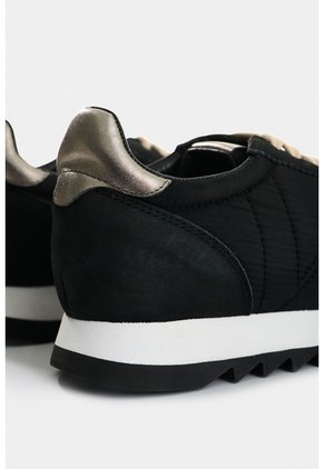 Tenis De Cuero Y Textil Para Mujer Flora Tenis De Cuero Y Textil Para Mujer Flora Negro 36 VÉLEZ