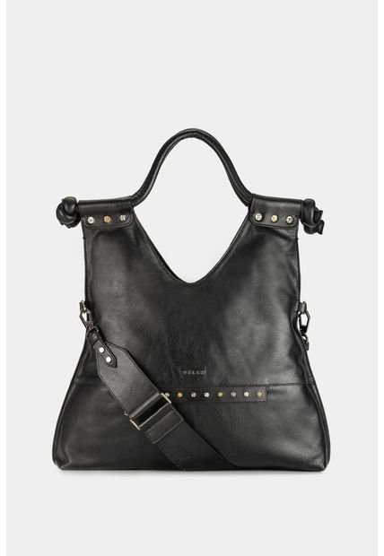 Shopping Amatista De Cuero Para Mujer Detalle De Taches Metálicos