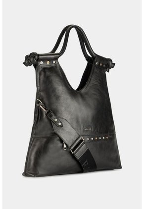 Shopping Amatista De Cuero Para Mujer Detalle De Taches Metálicos