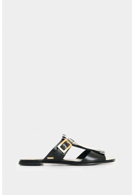 Sandalia Plana En Cuero Para Mujer Maras Sandalia Plana En Cuero Para Mujer Maras Negro 39 VÉLEZ