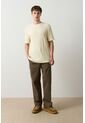 Camiseta Manga Corta Tejida Para Hombre Lumma Camiseta Manga Corta Tejida Para Hombre Lumma Crema XXL VÉLEZ de Vélez