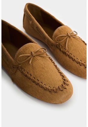 Mocasines De Cuero Pelo Para Mujer Harbor Mocasines De Cuero Pelo Para Mujer Harbor Miel 39 VÉLEZ