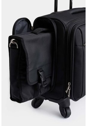 Maleta Terracotaona Por Cuero 16" Summer Negro Maleta Terracota Lona Por Cuero 16" Summer Negro VÉLEZ