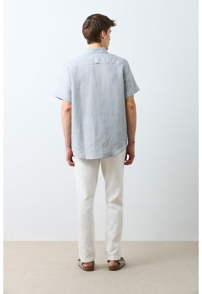 Camisa Manga Corta Rayas Para Hombre Nara Camisa Manga Corta Rayas Para Hombre Nara Azul XL VÉLEZ