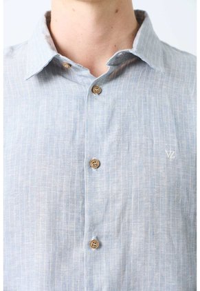 Camisa Manga Corta Rayas Para Hombre Nara Camisa Manga Corta Rayas Para Hombre Nara Azul XL VÉLEZ