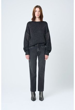 Jean Vega En Black Denim Para Mujer Detalle Cuero Jean Vega En Black Denim Para Mujer Detalle Cuero Negro 14 VÉLEZ