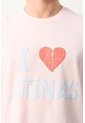 Camiseta Cropped En Algodón Para Hombre I Love Latinas Camiseta Cropped En Algodón Para Hombre I Love Latinas Rosado XL VÉLEZ de Vélez
