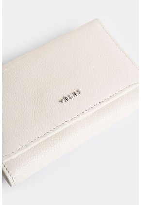 Billetera Real De Cuero Para Mujer Con Monedero Billetera Real De Cuero Para Mujer Con Monedero Blanco VÉLEZ