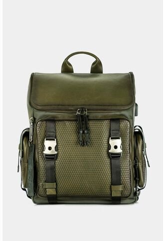 Morral Archaeology De Cuero Por Lona Para Hombre Multifuncional Verde Morral Archaeology De Cuero Por Lona Para Hombre Multifuncional Verde VÉLEZ Vélez