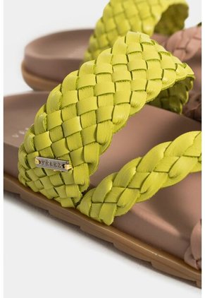 Sandalias Planas Bromelia De Cuero Para Mujer Correas Trenzadas Sandalias Planas Bromelia De Cuero Para Mujer Correas Trenzadas Arena 40 Vélez