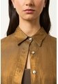 Camisa Peonia En Lino Con Acabado Metalizado Para Mujer Oversized Camisa Peonia En Lino Con Acabado Metalizado Para Mujer Oversized Bronce M VÉLEZ de Vélez