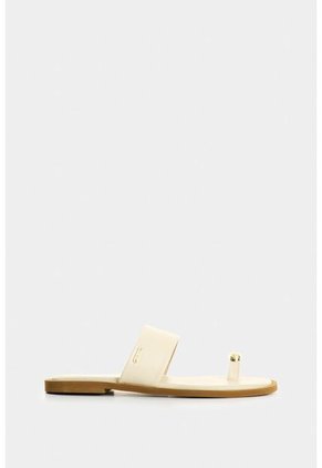 Sandalia Plana De Cuero Para Mujer Thala Sandalia Plana De Cuero Para Mujer Thala Beige 37 VÉLEZ