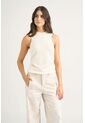 Top Tank Tejido Rectilíneo Para Mujer Manga Sisa Top Tank Tejido Rectilíneo Para Mujer Manga Sisa Crema L VÉLEZ de Vélez