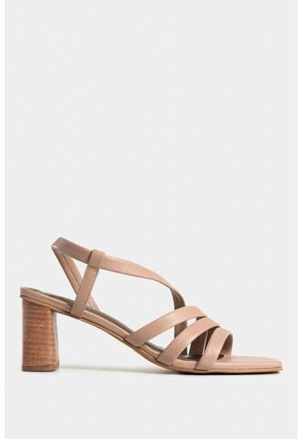 Sandalia Tacón Gobi De Cuero Liso Para Mujer Straps Sandalia Tacón Gobi De Cuero Liso Para Mujer Straps Arena 35 VÉLEZ Vélez