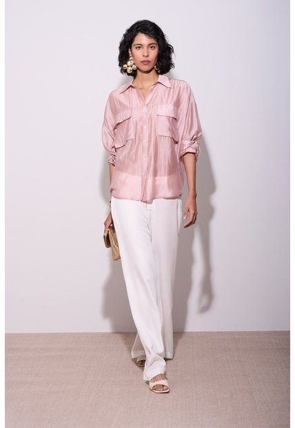 Camisa Manga Larga Para Mujer Pearl Camisa Manga Larga Para Mujer Pearl Rosado M VÉLEZ