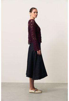 Cardigan Tejido Oversize Para Mujer Luma Cardigan Tejido Oversize Para Mujer Luma Vinotinto S VÉLEZ