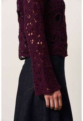 Cardigan Tejido Oversize Para Mujer Luma Cardigan Tejido Oversize Para Mujer Luma Vinotinto S VÉLEZ