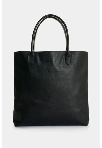 Tote Bag Flowers En Cuero Tote Bag Flowers En Cuero Negro VÉLEZ