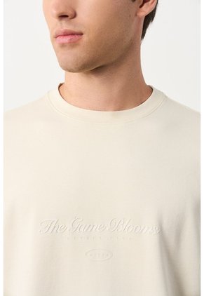 Camiseta Relaxed Fit Para Hombre Camiseta Relaxed Fit Para Hombre Crema S VÉLEZ