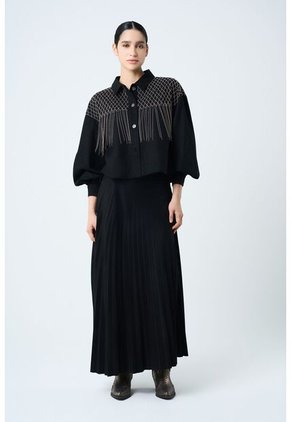 Chaqueta Alhena En Tejido Plano Para Mujer Bordado Millaré Chaqueta Alhena En Tejido Plano Para Mujer Bordado Millaré Negro XL VÉLEZ