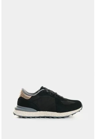 Tenis De Cuero Gamuzado Y Textil Para Mujer Boreal Tenis De Cuero Gamuzado Y Textil Para Mujer Boreal Negro 35 VÉLEZ Vélez