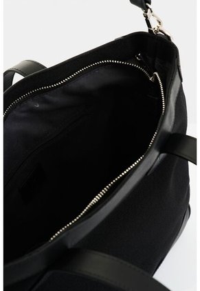 Shopping En Lona Y Cuero Para Mujer Aurelia Shopping En Lona Y Cuero Para Mujer Aurelia Negro VÉLEZ