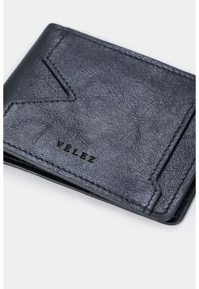 Porta Billetes Lunar De Cuero Para Hombre Cortes Simétricos Porta Billetes Lunar De Cuero Para Hombre Cortes Simétricos Negro Vélez