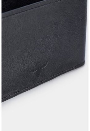 Porta Billetes Lunar De Cuero Para Hombre Cortes Simétricos Porta Billetes Lunar De Cuero Para Hombre Cortes Simétricos Negro Vélez