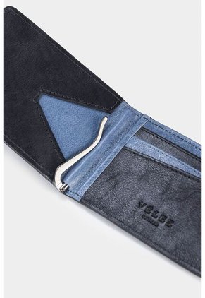 Porta Billetes Lunar De Cuero Para Hombre Cortes Simétricos Porta Billetes Lunar De Cuero Para Hombre Cortes Simétricos Negro Vélez