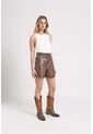 Short Trébol De Cuero Para Mujer Cinturón Con Hebilla Short Trébol De Cuero Para Mujer Cinturón Con Hebilla Cafe 14 VÉLEZ de Vélez