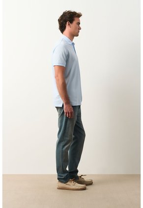 Polo Lucca Manga Corta Para Hombre Texturizada Polo Lucca Manga Corta Para Hombre Texturizada Azul Claro S VÉLEZ