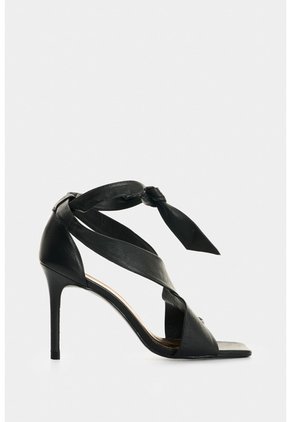 Sandalia Tacón Nucifera De Cuero Para Mujer Straps Sandalia Tacón Nucifera De Cuero Para Mujer Straps Negro 37 VÉLEZ