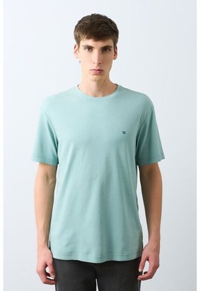 Camiseta Manga Corta Lerici Para Hombre Semi Fitted Camiseta Manga Corta Lerici Para Hombre Semi Fitted Azul Claro S VÉLEZ